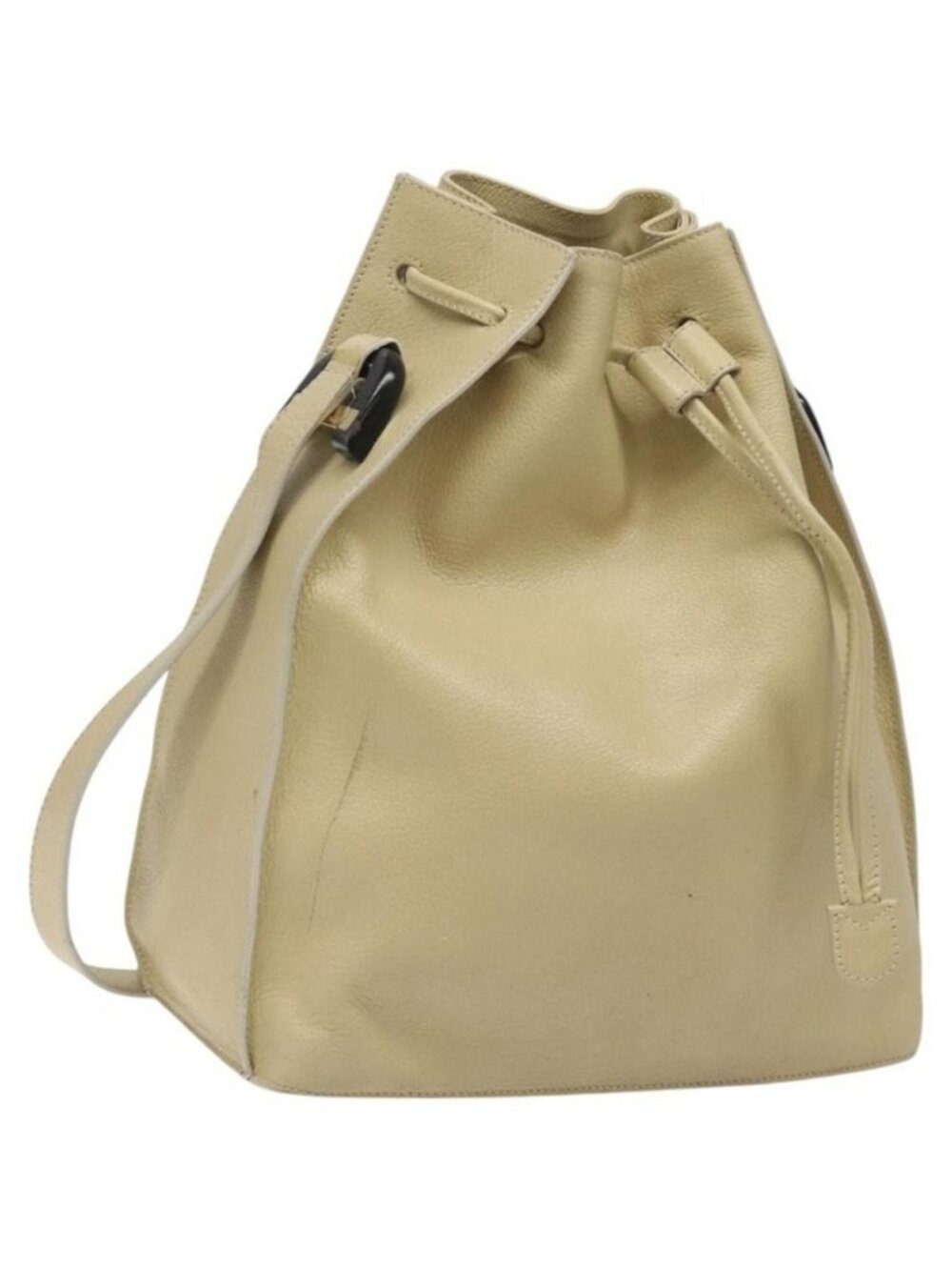 Authentic GUCCI Shoulder Bag Leather Beige